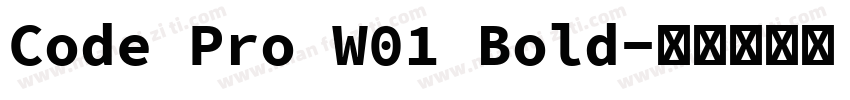 Code Pro W01 Bold字体转换
